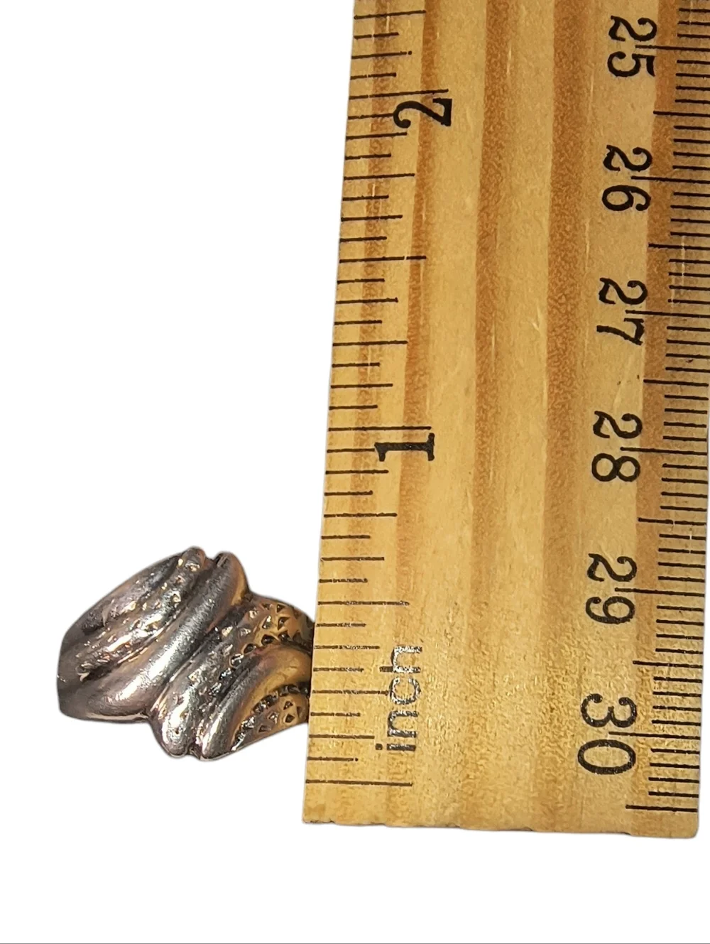 Sterling Silver Textured Fluted Swirl Ring